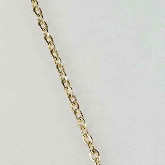 Statement Heart Necklace Romantic Style Gold Tone Bow Bead Charms Acrylic Long - Picture 7 of 9